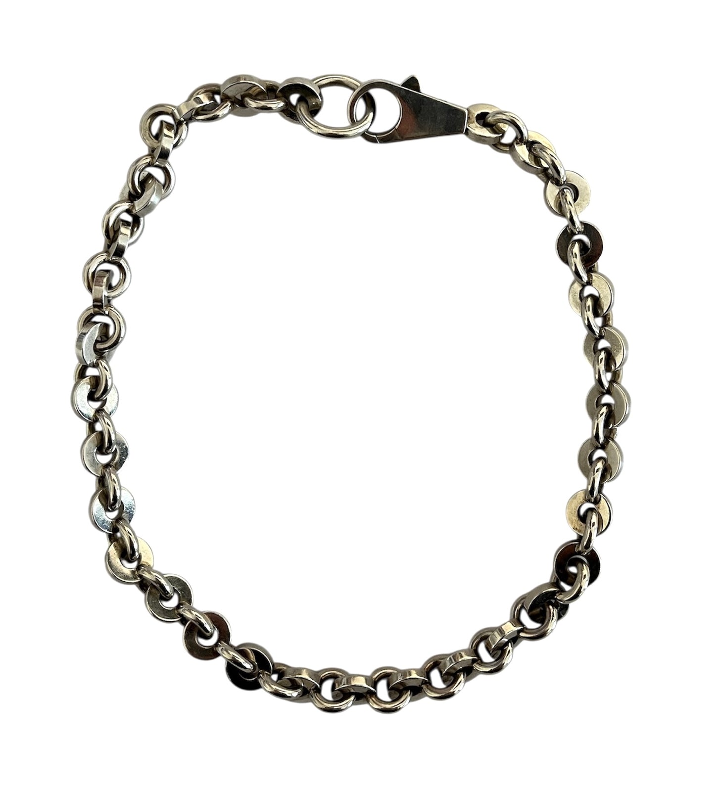 Hermes 925 Sterling Silver Voltige Necklace (Double Tour Bracelet)