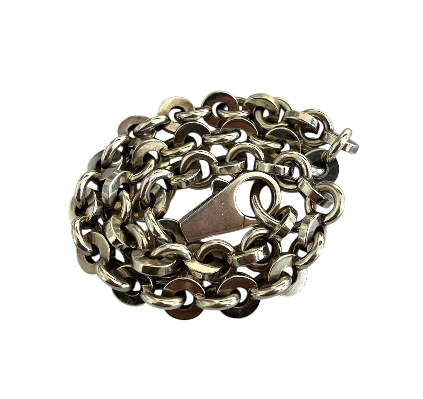 Hermes 925 Sterling Silver Voltige Necklace (Double Tour Bracelet)
