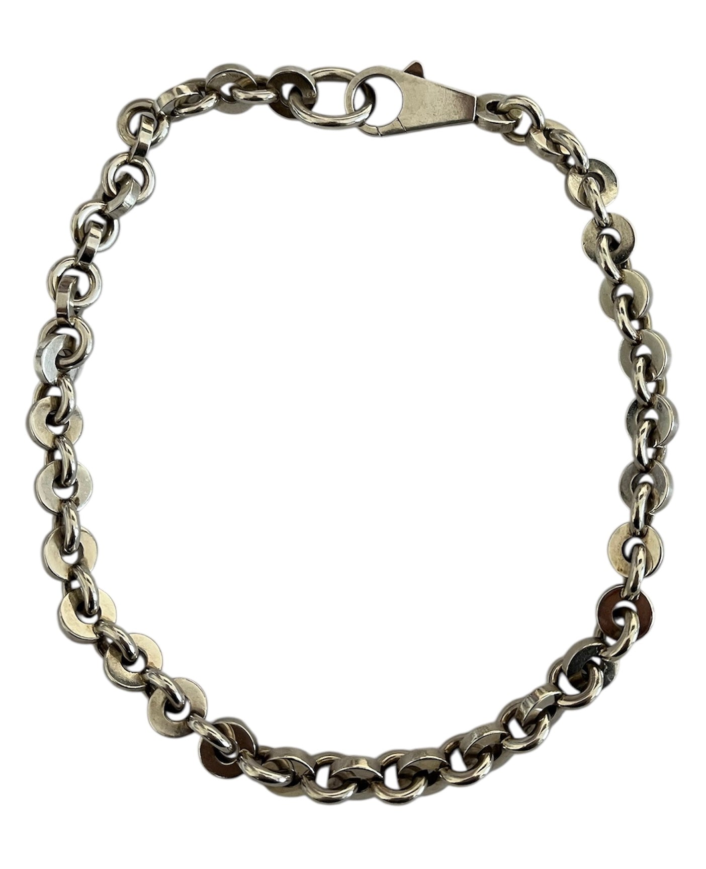 Hermes 925 Sterling Silver Voltige Necklace (Double Tour Bracelet)